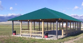 westcliffe roundwood pavilion with roof finished